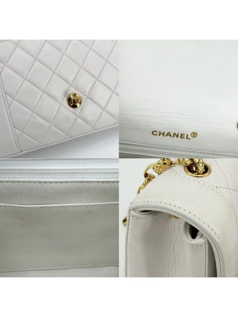 Chanel Shoulder Bag Quilted Diana Chain CC Logo Crossbody Turnlock Lambskin